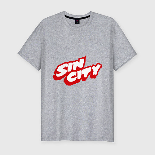 Мужская slim-футболка Sin City / Меланж – фото 1