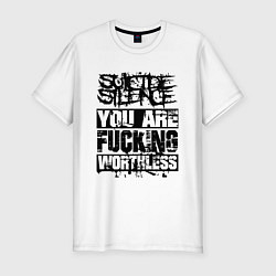 Футболка slim-fit Suicide Silence: You are Fucking, цвет: белый