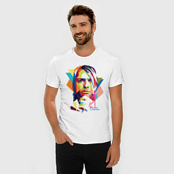 Футболка slim-fit Kurt Cobain: Colors, цвет: белый — фото 2