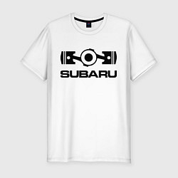 Футболка slim-fit Subaru, цвет: белый