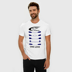 Футболка slim-fit One love subaru, цвет: белый — фото 2