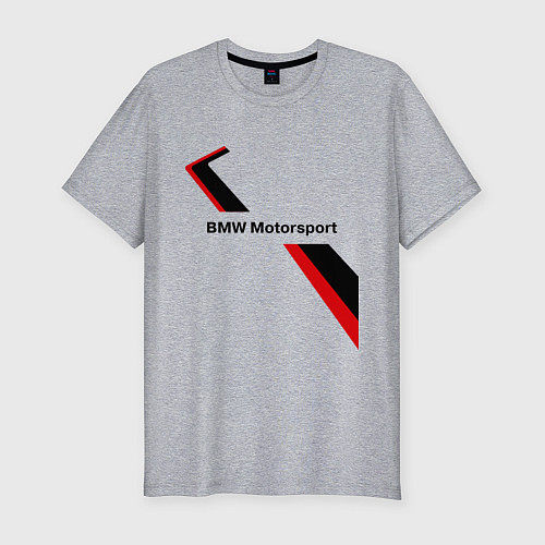 Мужская slim-футболка BMW: Red Motorsport / Меланж – фото 1