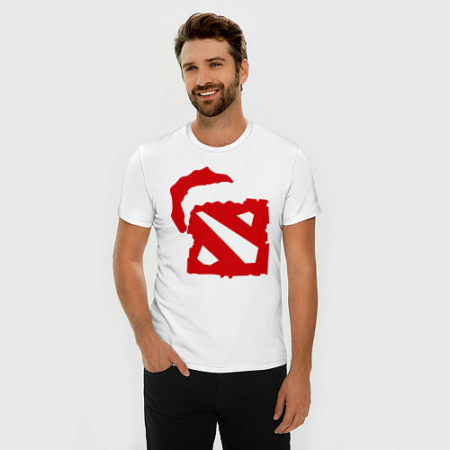 Мужская slim-футболка Dota 2: New Year / Белый – фото 3