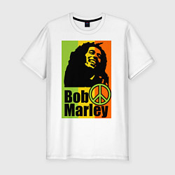 Футболка slim-fit Bob Marley: Jamaica, цвет: белый