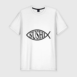 Футболка slim-fit Sushi (Суши), цвет: белый