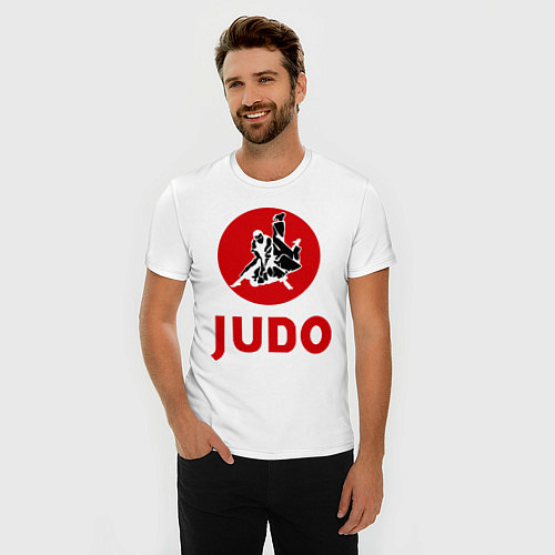 Мужская slim-футболка Judo / Белый – фото 3