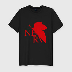 Футболка slim-fit Евангелион NERV, цвет: черный