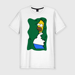 Футболка slim-fit Homer mem, цвет: белый