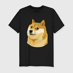 Мужская slim-футболка Doge