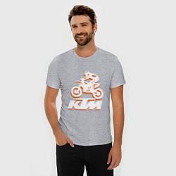 Футболка slim-fit KTM белый, цвет: меланж — фото 2