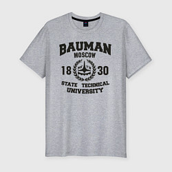 Футболка slim-fit BAUMAN University, цвет: меланж