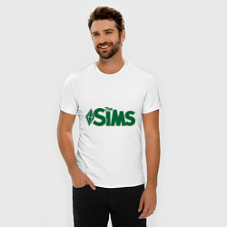 Футболка slim-fit Sims, цвет: белый — фото 2