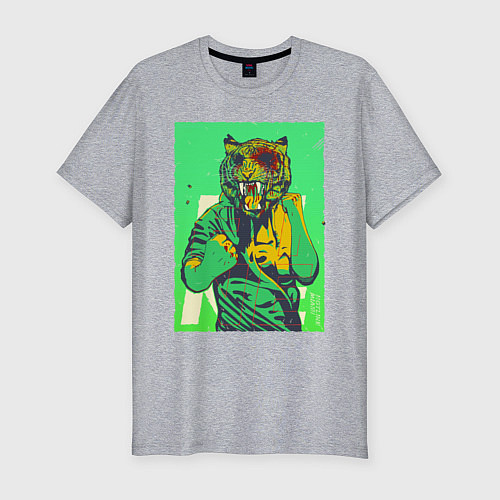 Мужская slim-футболка Tiger / Меланж – фото 1