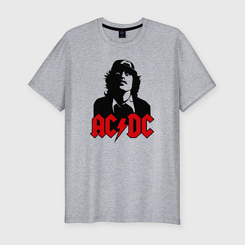 Мужская slim-футболка AC/DC Madness / Меланж – фото 1
