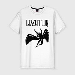 Футболка slim-fit Led Zeppelin Swan, цвет: белый