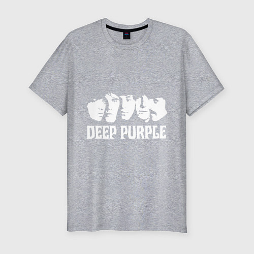 Мужская slim-футболка Deep Purple / Меланж – фото 1