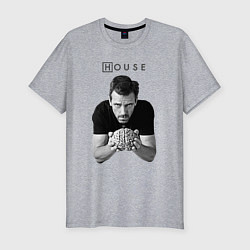 Футболка slim-fit House Brain, цвет: меланж