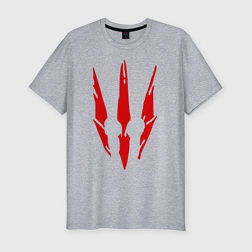 Мужская slim-футболка Ведьмак 3 / Меланж – фото 1