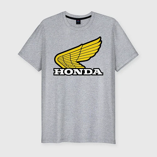 Мужская slim-футболка Honda / Меланж – фото 1
