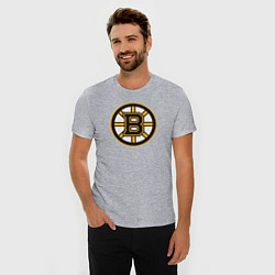 Футболка slim-fit Boston Bruins, цвет: меланж — фото 2