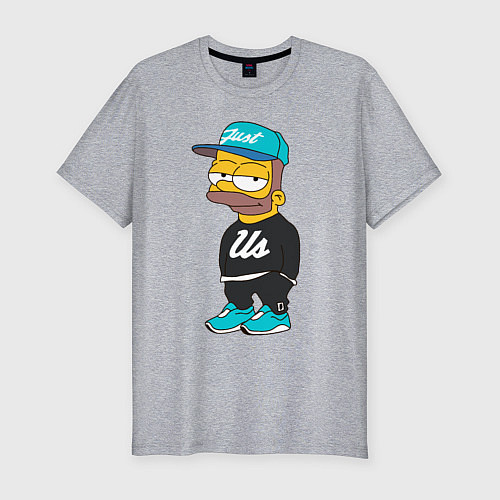 Мужская slim-футболка Bart Just Us / Меланж – фото 1