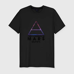 Футболка slim-fit Thirty seconds to mars cosmos, цвет: черный