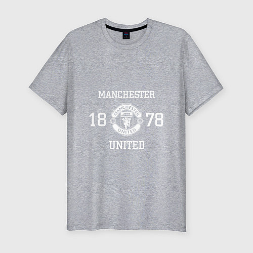 Мужская slim-футболка Manchester United 1878 / Меланж – фото 1