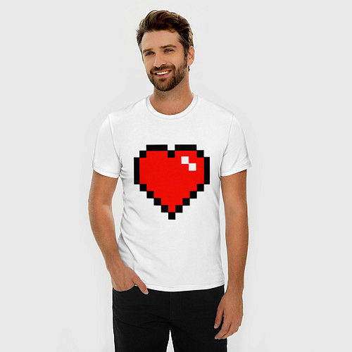 Мужская slim-футболка Minecraft Lover / Белый – фото 3