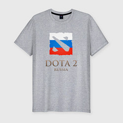 Футболка slim-fit Dota 2: Russia, цвет: меланж