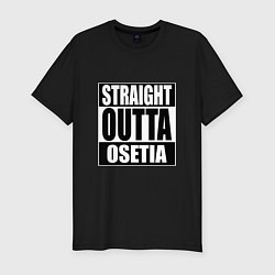 Футболка slim-fit Straight Outta Osetia, цвет: черный