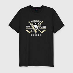 Футболка slim-fit Pittsburgh Penguins: Est.1967, цвет: черный