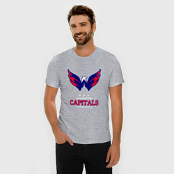 Футболка slim-fit Washington Capitals, цвет: меланж — фото 2