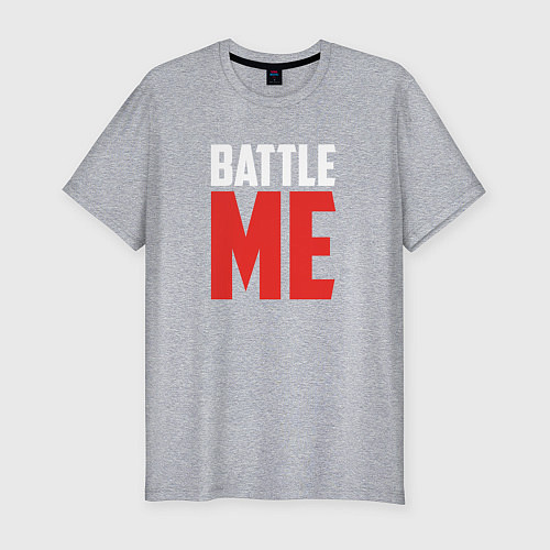 Мужская slim-футболка Battle Me / Меланж – фото 1