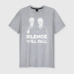 Футболка slim-fit The Silence will fall, цвет: меланж