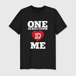 Футболка slim-fit One Direction love me, цвет: черный