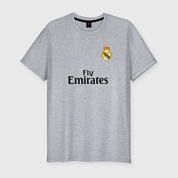 Футболка slim-fit Real Madrid: Fly Emirates, цвет: меланж