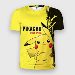 Футболка спортивная мужская Pikachu Pika Pika, цвет: 3D-принт