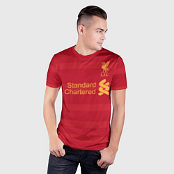 Футболка спортивная мужская Liverpool FC: Standart Chartered, цвет: 3D-принт — фото 2