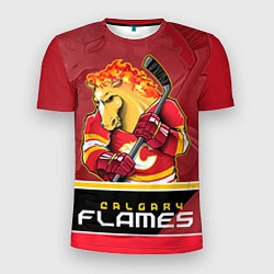 Футболка спортивная мужская Calgary Flames, цвет: 3D-принт