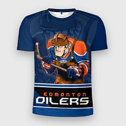 Футболка спортивная мужская Edmonton Oilers, цвет: 3D-принт