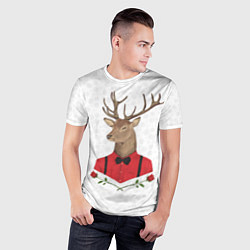 Футболка спортивная мужская Christmas Deer, цвет: 3D-принт — фото 2