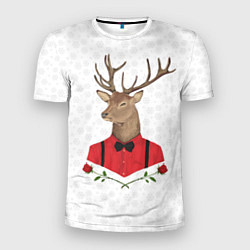 Футболка спортивная мужская Christmas Deer, цвет: 3D-принт