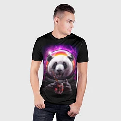 Футболка спортивная мужская Panda Cosmonaut, цвет: 3D-принт — фото 2