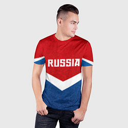 Футболка спортивная мужская Russia Team, цвет: 3D-принт — фото 2
