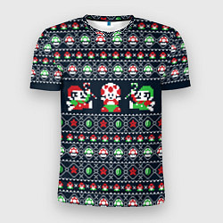 Футболка спортивная мужская Mario Bros Christmas, цвет: 3D-принт