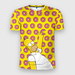 Мужская спорт-футболка Пончики Гомера Симпсона