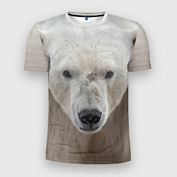 Футболка спортивная мужская Белый медведь, цвет: 3D-принт