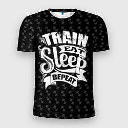 Мужская спорт-футболка Train Eat Sleep Repeat