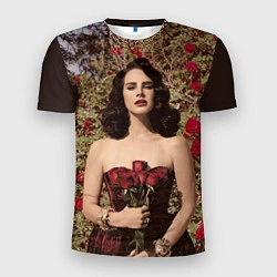 Футболка спортивная мужская Lana Del Rey: Roses, цвет: 3D-принт