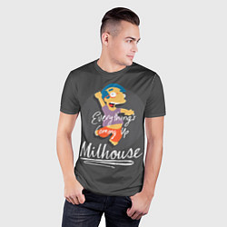 Футболка спортивная мужская Milhouse, цвет: 3D-принт — фото 2